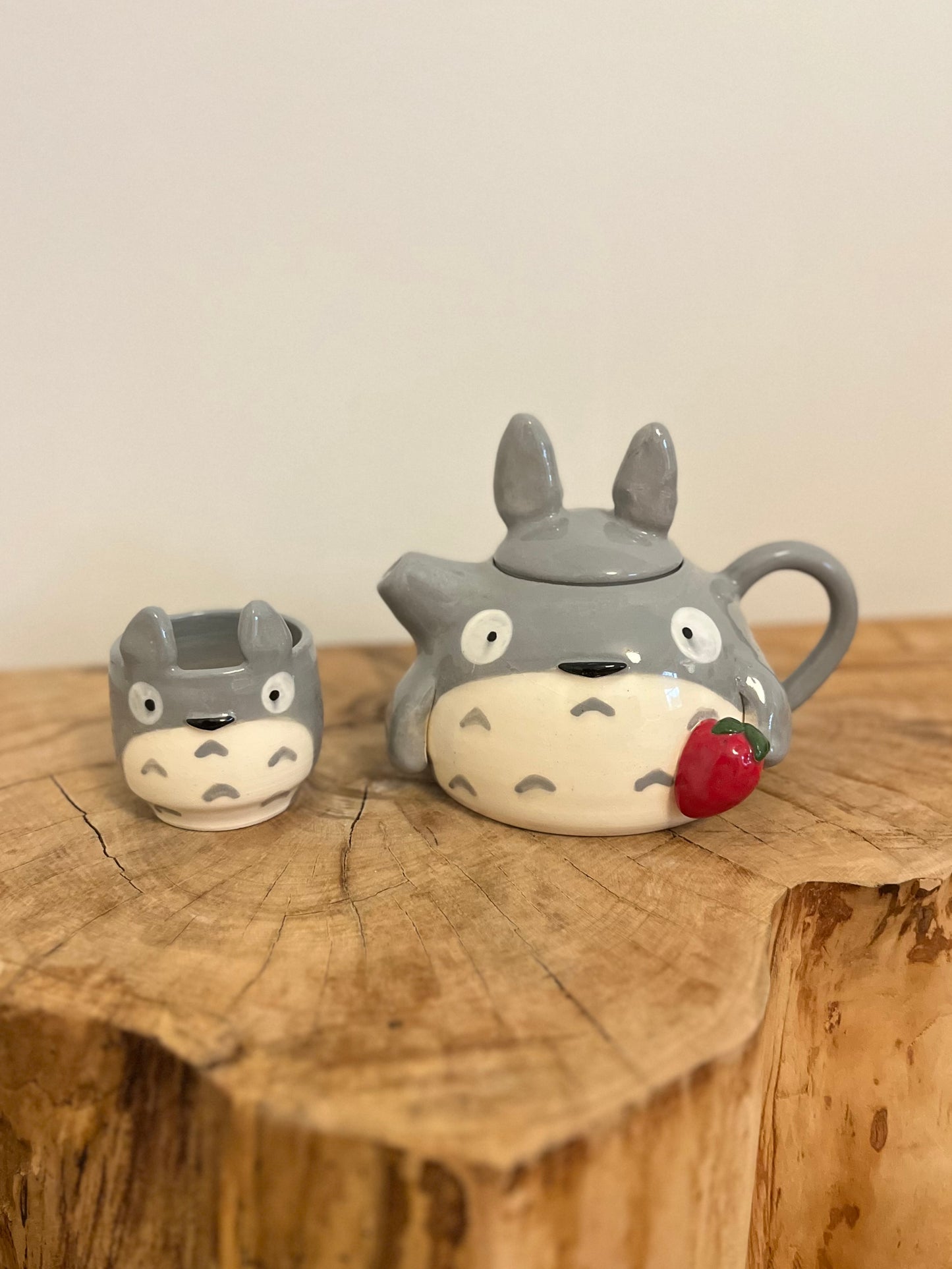 Totoro Inspired Fruit Teapot with 1 teacup