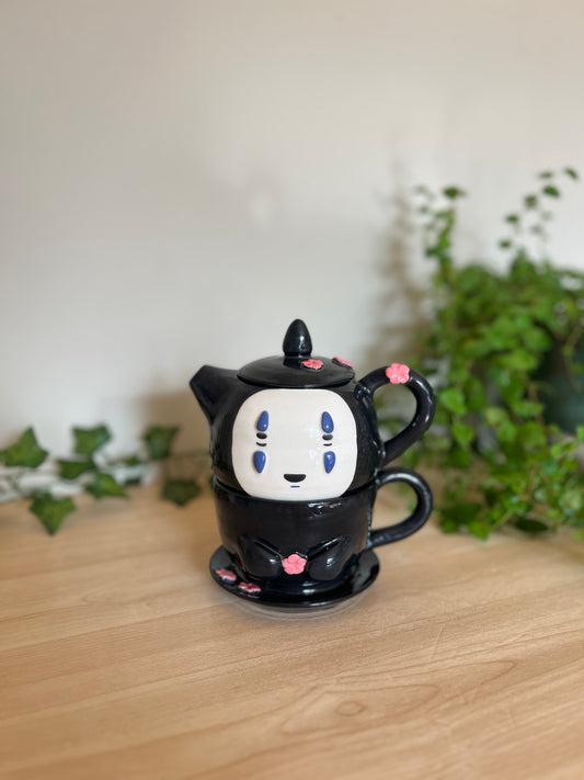 No Face Inspired Personal Teapot Set
