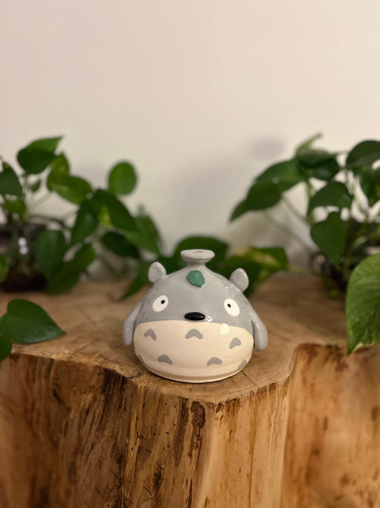 Totoro Inspired Watering Bell w/ leaf