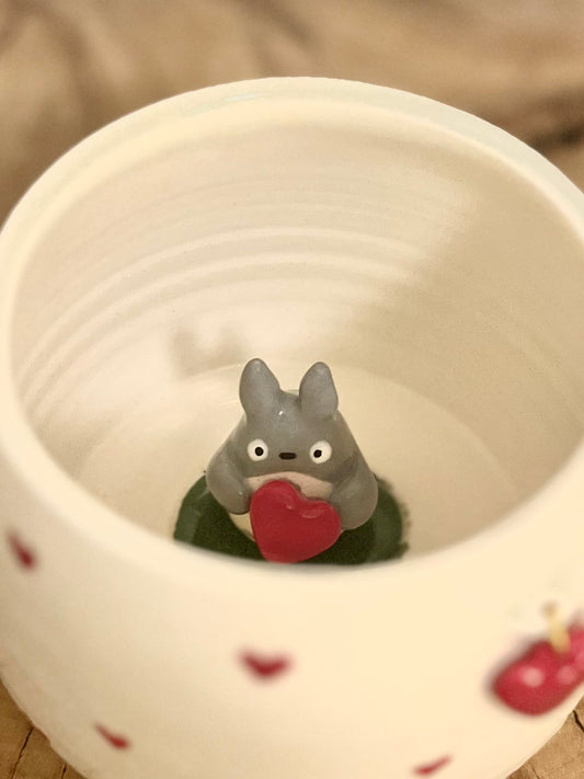 Totoro Inspired Heart Mug
