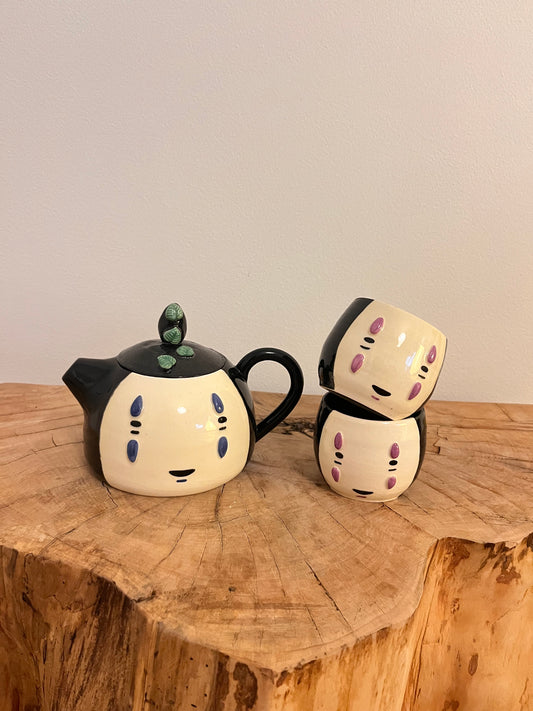 No Face Inspired Teapot Set