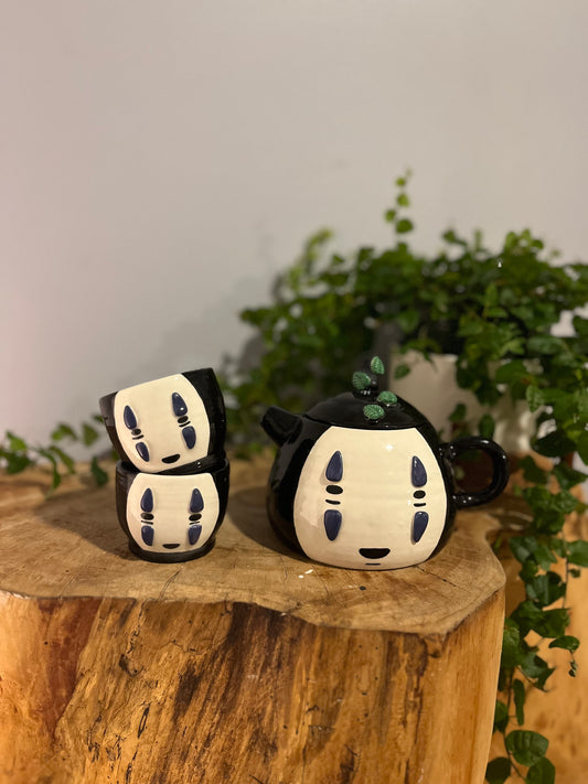 No Face Inspired Teapot Set